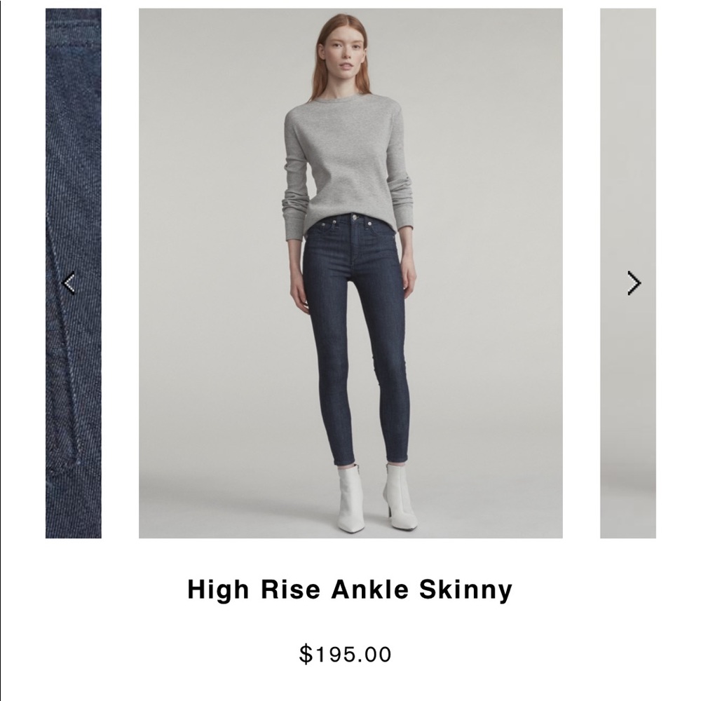 Rag & Bone High rise Skinny Jeans, 26 (New)